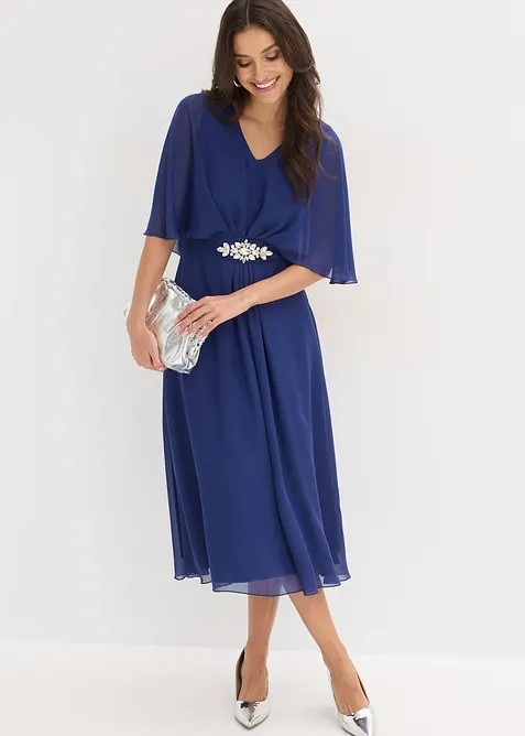 Abito in chiffon con applicazione di strass, bonprix