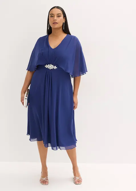 Abito in chiffon con applicazione di strass, bonprix