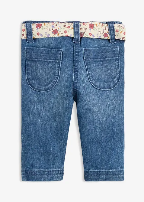 Jeans con elastico in vita e cintura, bonprix