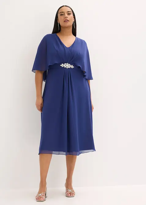 Abito in chiffon con applicazione di strass, bonprix