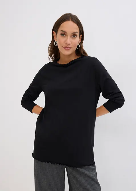 Maglia a maniche lunghe in misto cotone, bonprix