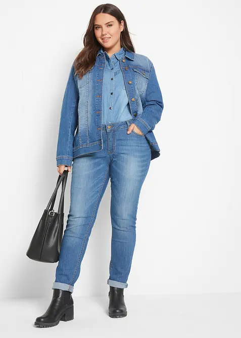 Jeans skinny elasticizzati, vita media, bonprix