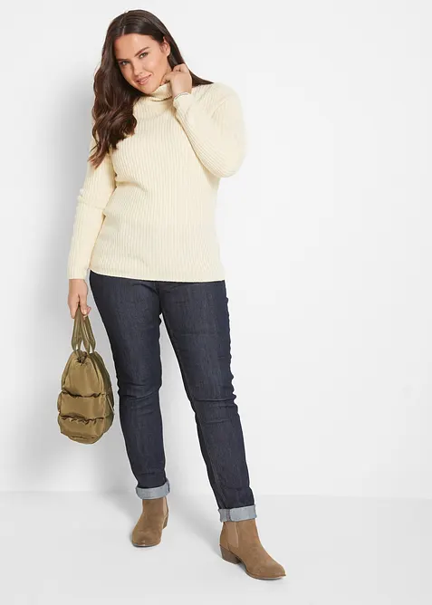 Jeans skinny elasticizzati, vita media, bonprix