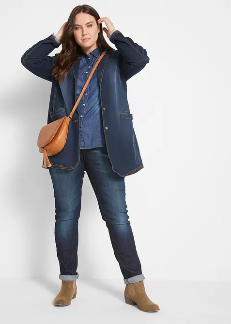 Jeans skinny elasticizzati, vita media, bonprix