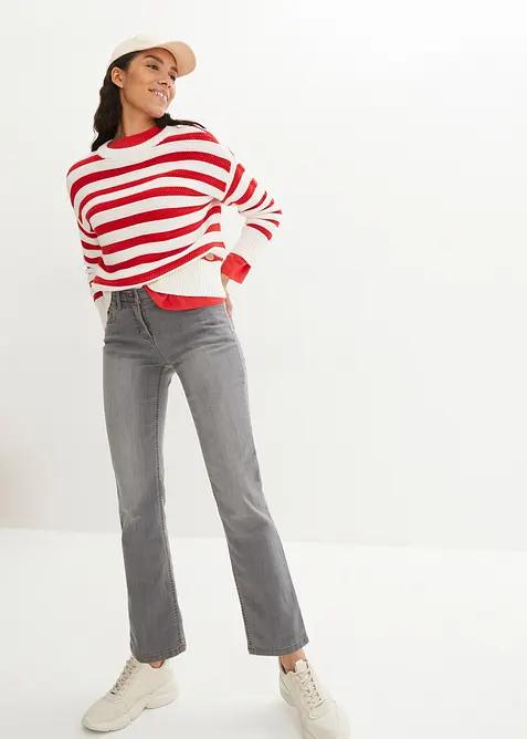 Jeans elasticizzati straight, vita media, bonprix