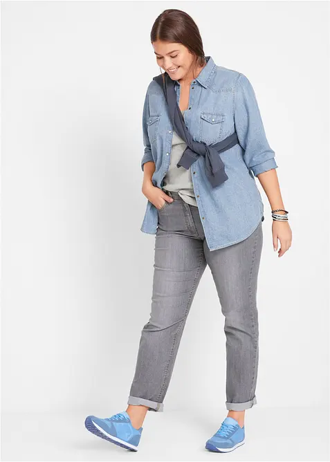 Jeans elasticizzati straight, vita media, bonprix