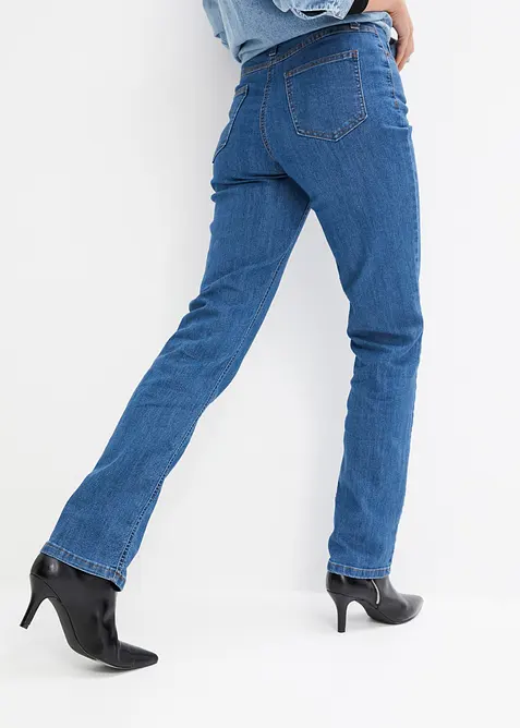 Jeans elasticizzati straight, vita media, bonprix