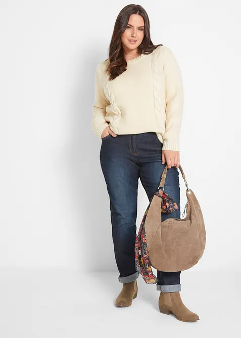 Jeans elasticizzati straight, vita media, bonprix