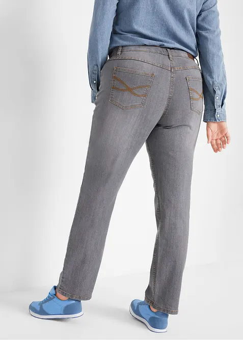Jeans elasticizzati straight, vita media, bonprix