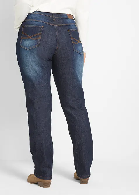 Jeans elasticizzati straight, vita media, bonprix