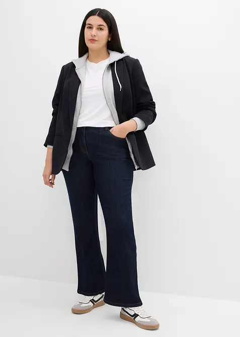 Jeans bootcut elasticizzati, vita media, bonprix