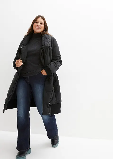 Jeans bootcut elasticizzati, vita media, bonprix