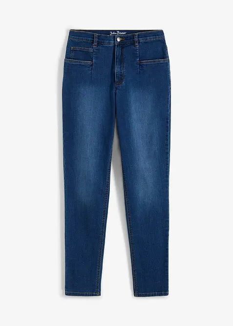 Mom jeans elasticizzati, vita alta, bonprix