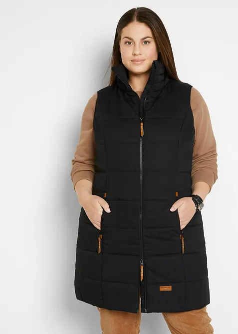 Gilet lungo a collo alto, bonprix