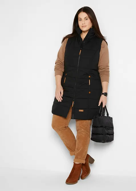 Gilet lungo a collo alto, bonprix