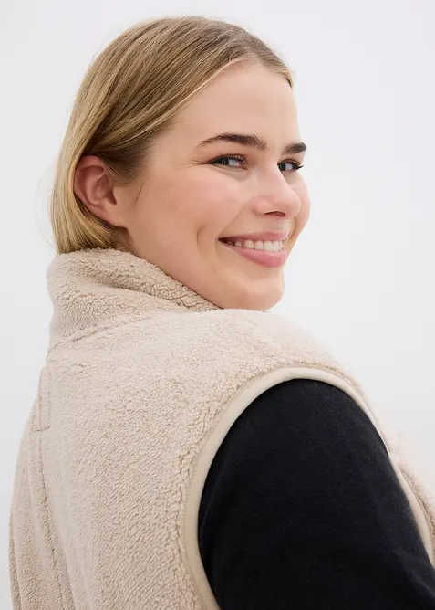 Gilet in pile teddy, bonprix