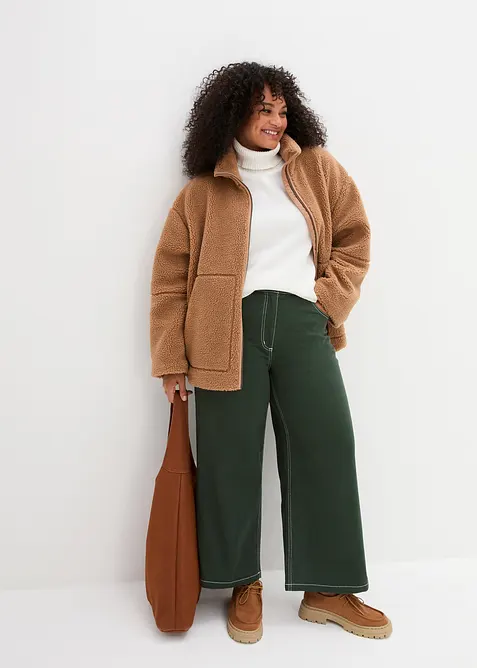 Giacca in pile teddy imbottita, bonprix