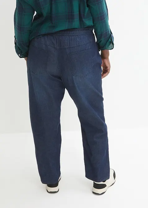 Jeans con elastico in vita straight, vita alta (pacco da 2), bonprix