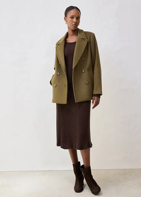 Caban in misto lana, bonprix