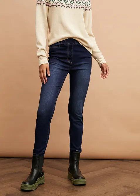 Jeggings termici con vita comoda, vita alta, bonprix