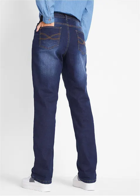 Jeans termici straight, vita media, bonprix