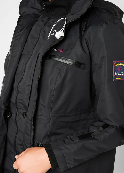 Giubbotto tecnico outdoor con cappuccio 2 in 1 impermeabile, bonprix