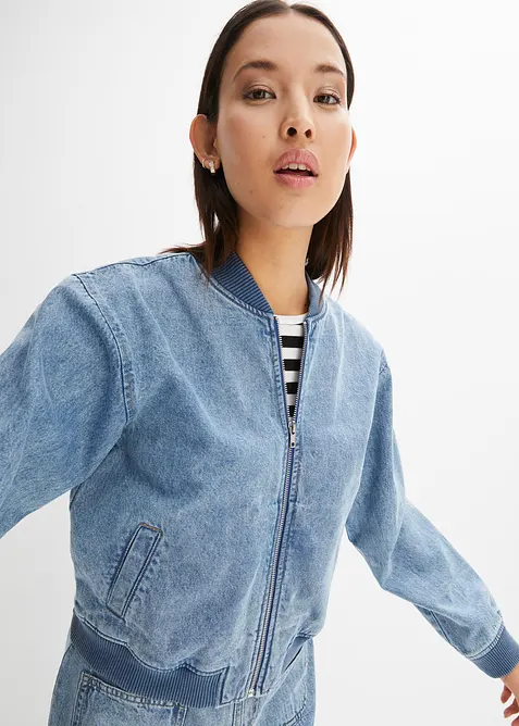 Bomber in denim, bonprix