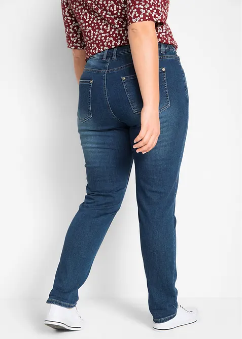 Jeans boyfriend elasticizzati, vita media, bonprix