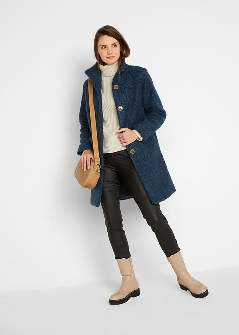 Cappotto boucl&eacute; con tasche, bonprix