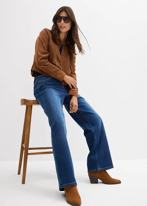 Jeans wide leg, vita alta, bonprix