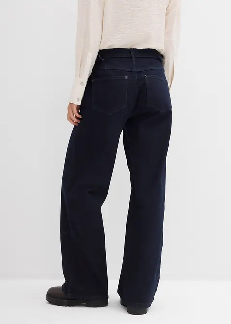 Jeans wide leg, vita media, bonprix