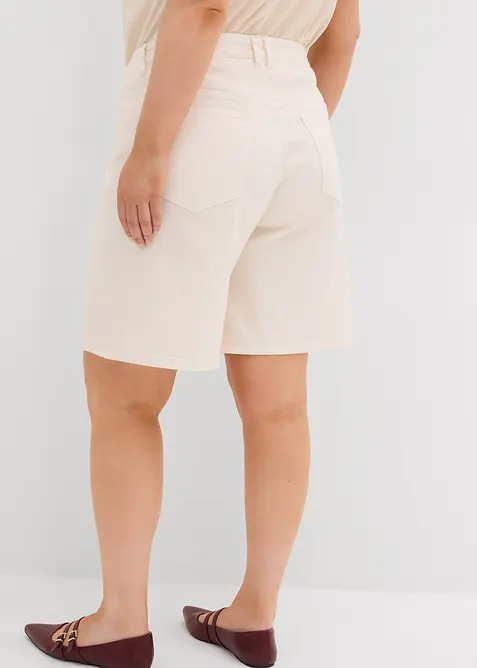 Bermuda in jeans, vita media, bonprix