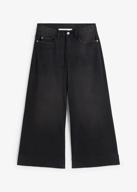 Jeans culotte cropped elasticizzati ultra morbidi, bonprix