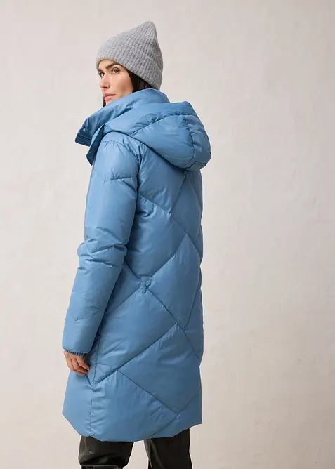 Piumino lungo idrorepellente con piume riciclate, bonprix