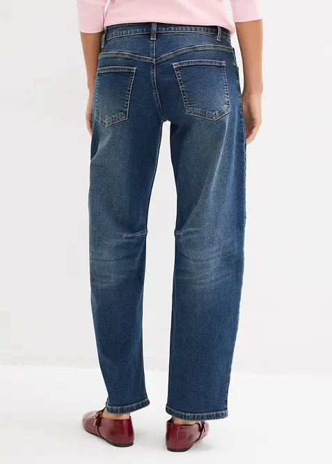Jeans barrel, vita media, bonprix