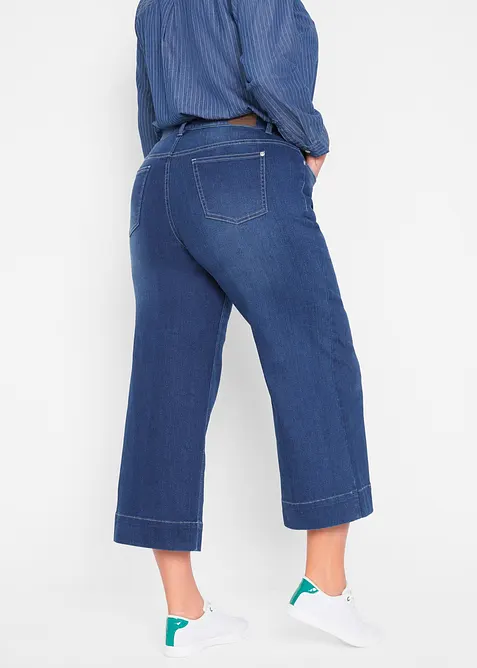 Jeans culotte cropped elasticizzati ultra morbidi, bonprix