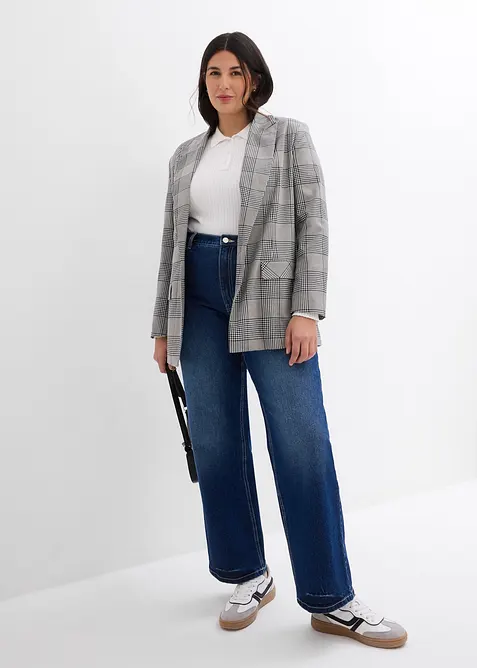 Jeans wide leg, vita alta, bonprix