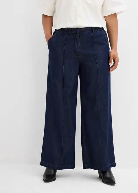 Jeans wide leg super soft, vita alta, bonprix