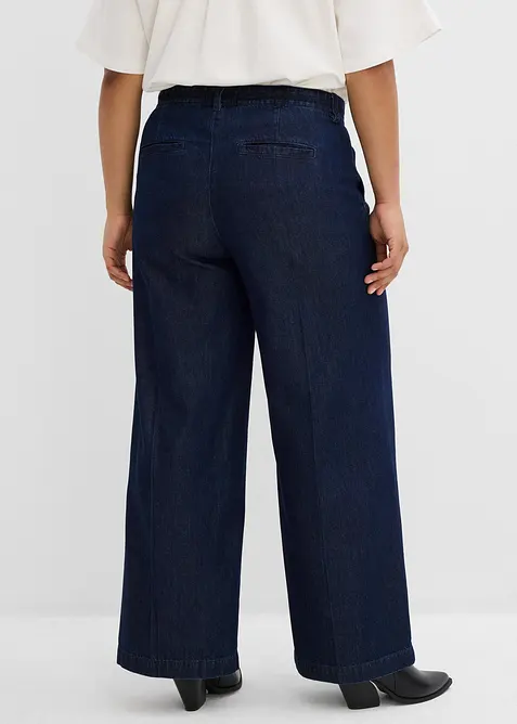 Jeans wide leg super soft, vita alta, bonprix