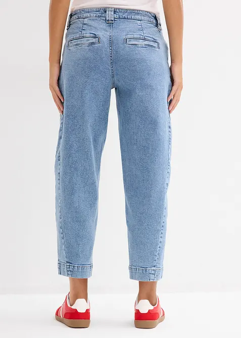 Jeans barrel cropped, vita media, bonprix