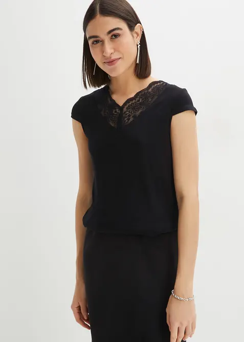 Maglia con pizzo, bonprix