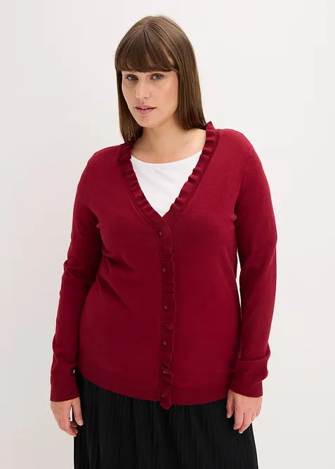 Cardigan in filato fine di misto viscosa fluente, bonprix