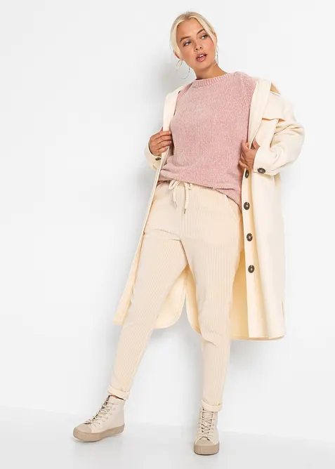 Maglione lungo in ciniglia, bonprix