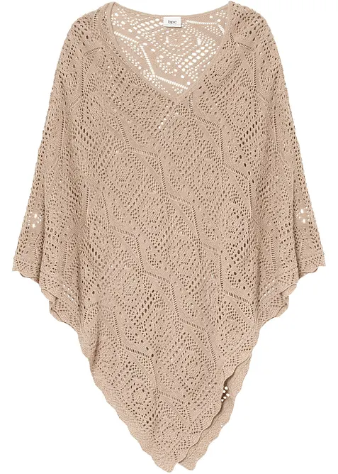 Poncho effetto uncinetto, bonprix