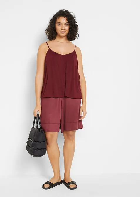 Top con spalline sottili in viscosa fluente, bonprix