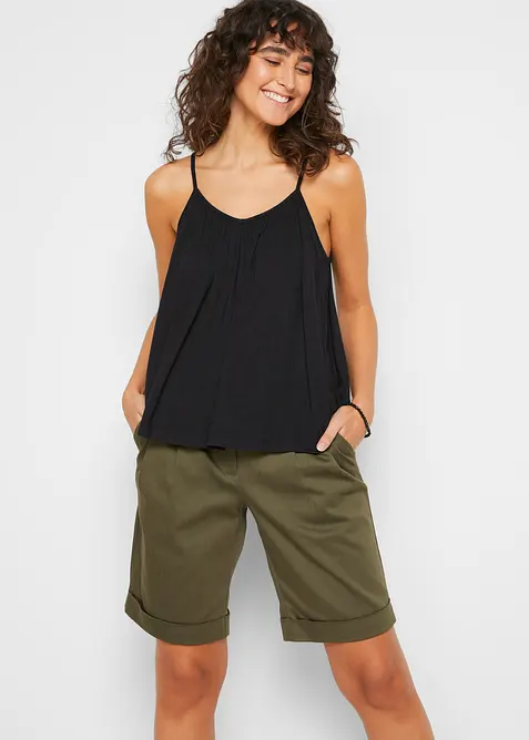 Top con spalline sottili in viscosa fluente, bonprix