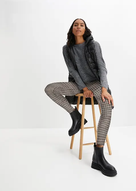 Maglione melange con scollo rotondo, bonprix