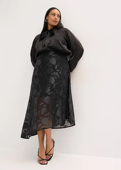 Gonna lunga con orlo asimmetrico, bonprix