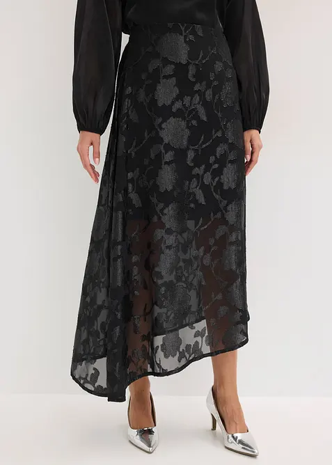 Gonna lunga con orlo asimmetrico, bonprix