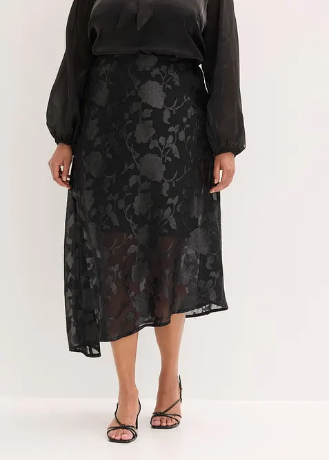 Gonna lunga con orlo asimmetrico, bonprix